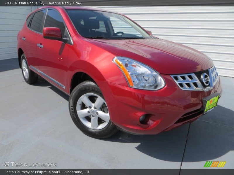 Cayenne Red / Gray 2013 Nissan Rogue SV