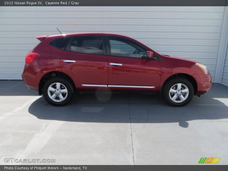 Cayenne Red / Gray 2013 Nissan Rogue SV