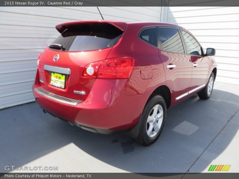 Cayenne Red / Gray 2013 Nissan Rogue SV