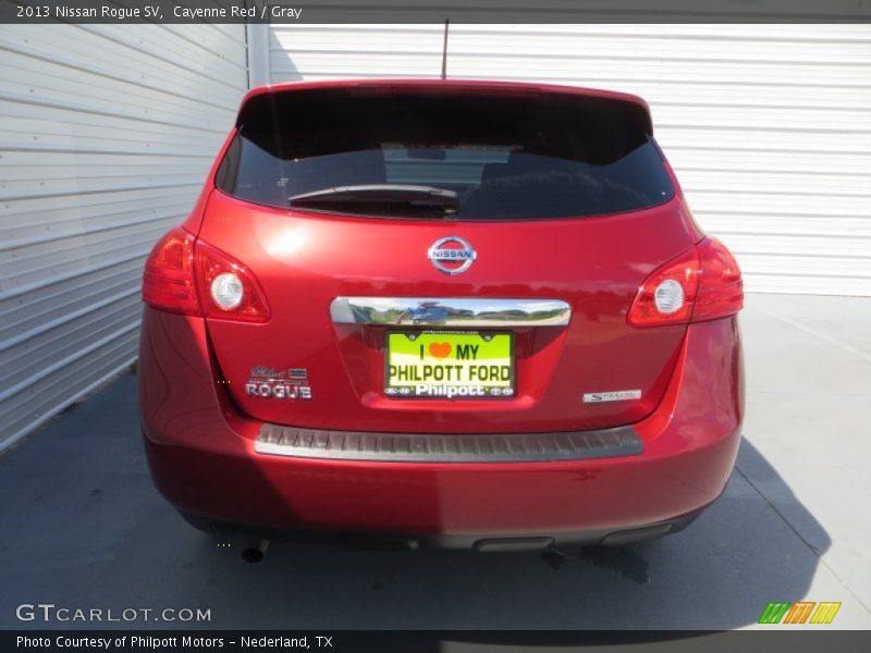 Cayenne Red / Gray 2013 Nissan Rogue SV