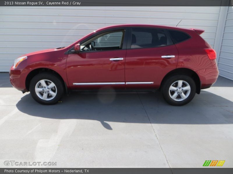 Cayenne Red / Gray 2013 Nissan Rogue SV
