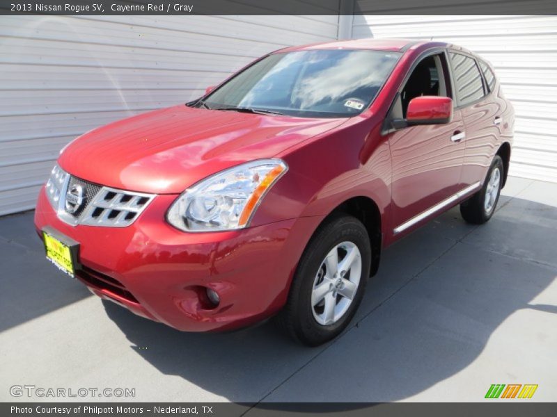 Cayenne Red / Gray 2013 Nissan Rogue SV