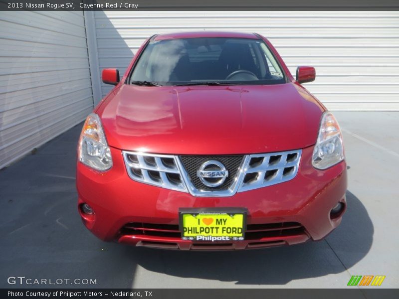 Cayenne Red / Gray 2013 Nissan Rogue SV