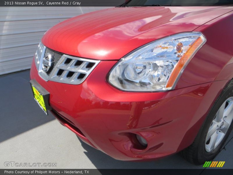 Cayenne Red / Gray 2013 Nissan Rogue SV