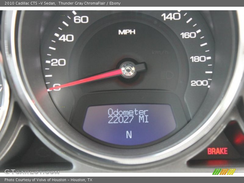 Thunder Gray ChromaFlair / Ebony 2010 Cadillac CTS -V Sedan