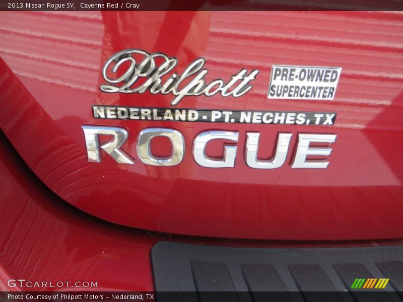 Cayenne Red / Gray 2013 Nissan Rogue SV