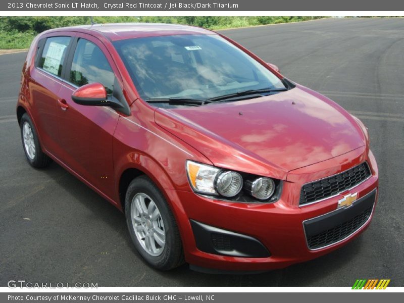 Crystal Red Tintcoat / Jet Black/Dark Titanium 2013 Chevrolet Sonic LT Hatch