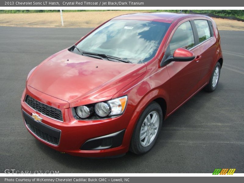 Crystal Red Tintcoat / Jet Black/Dark Titanium 2013 Chevrolet Sonic LT Hatch