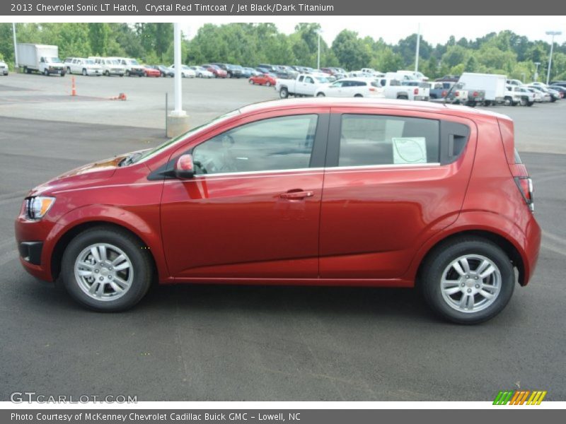 Crystal Red Tintcoat / Jet Black/Dark Titanium 2013 Chevrolet Sonic LT Hatch