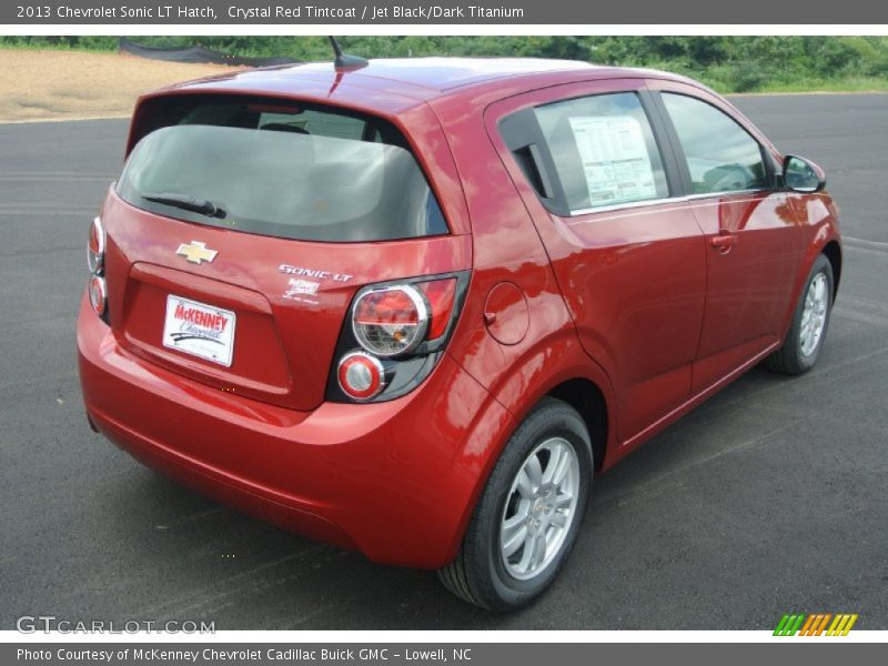 Crystal Red Tintcoat / Jet Black/Dark Titanium 2013 Chevrolet Sonic LT Hatch