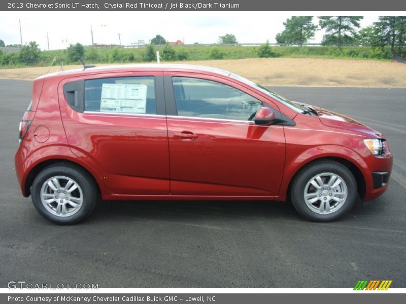 Crystal Red Tintcoat / Jet Black/Dark Titanium 2013 Chevrolet Sonic LT Hatch
