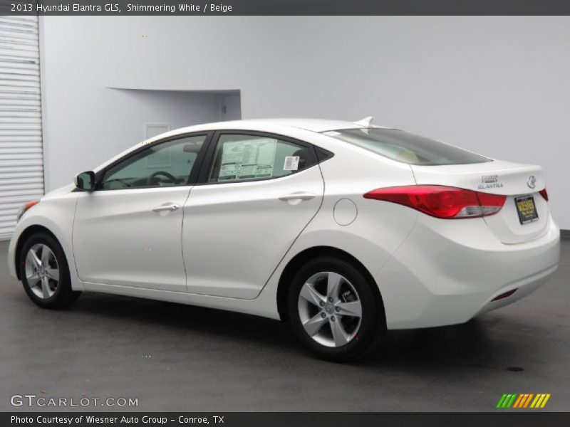 Shimmering White / Beige 2013 Hyundai Elantra GLS