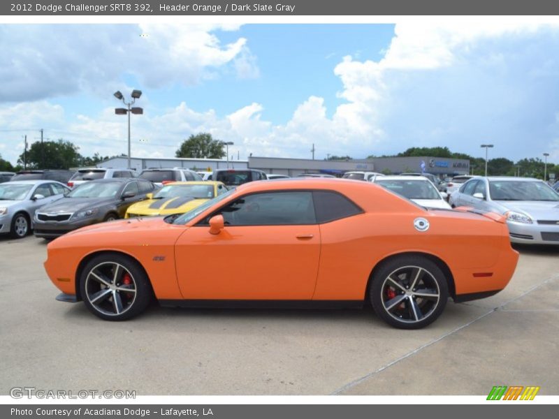 Header Orange / Dark Slate Gray 2012 Dodge Challenger SRT8 392