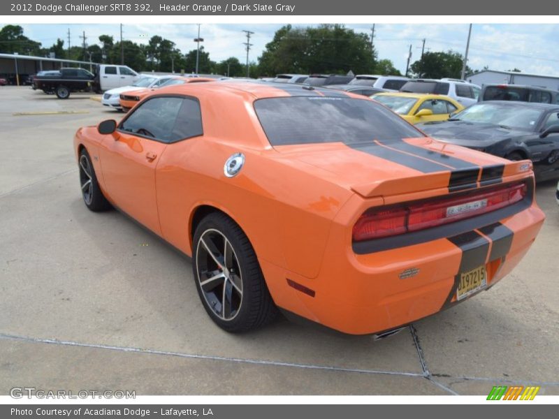 Header Orange / Dark Slate Gray 2012 Dodge Challenger SRT8 392