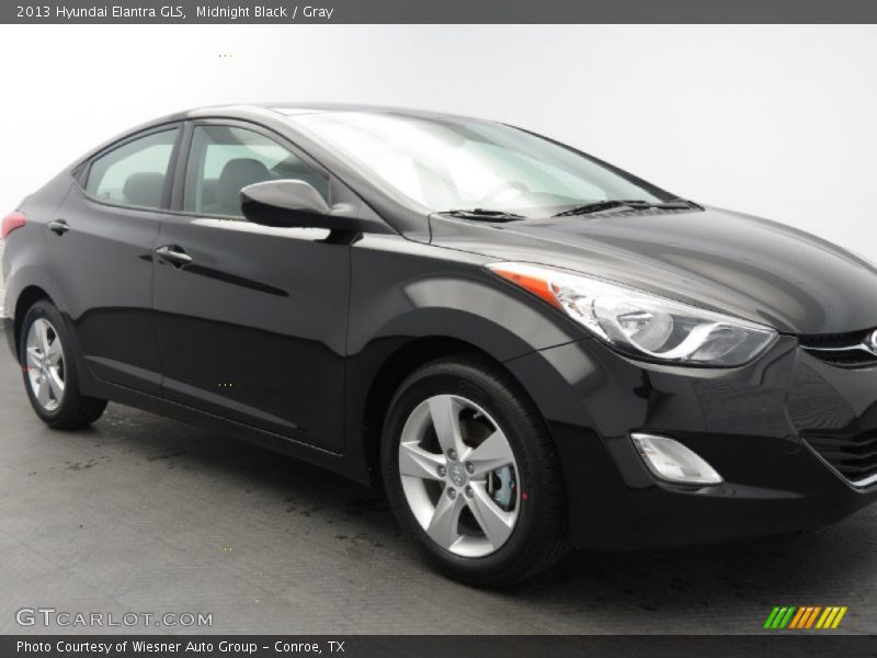 Midnight Black / Gray 2013 Hyundai Elantra GLS