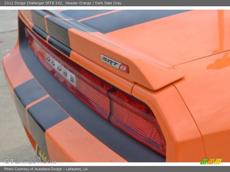 Header Orange / Dark Slate Gray 2012 Dodge Challenger SRT8 392