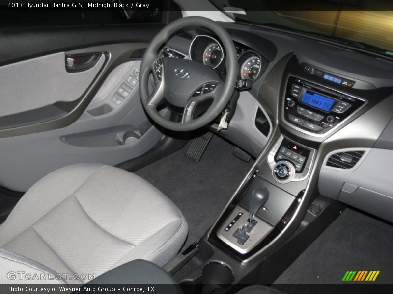 Midnight Black / Gray 2013 Hyundai Elantra GLS