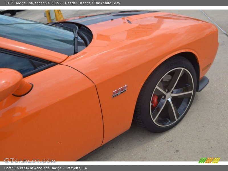 Header Orange / Dark Slate Gray 2012 Dodge Challenger SRT8 392
