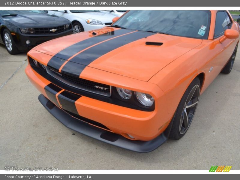 Header Orange / Dark Slate Gray 2012 Dodge Challenger SRT8 392