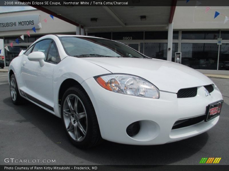 Northstar White / Terra Cotta/Charcoal 2008 Mitsubishi Eclipse SE Coupe