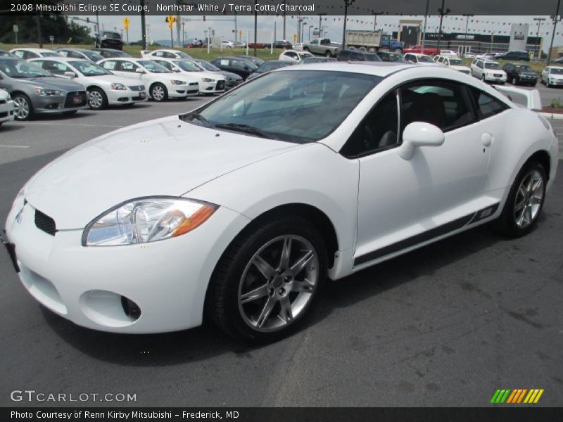Northstar White / Terra Cotta/Charcoal 2008 Mitsubishi Eclipse SE Coupe
