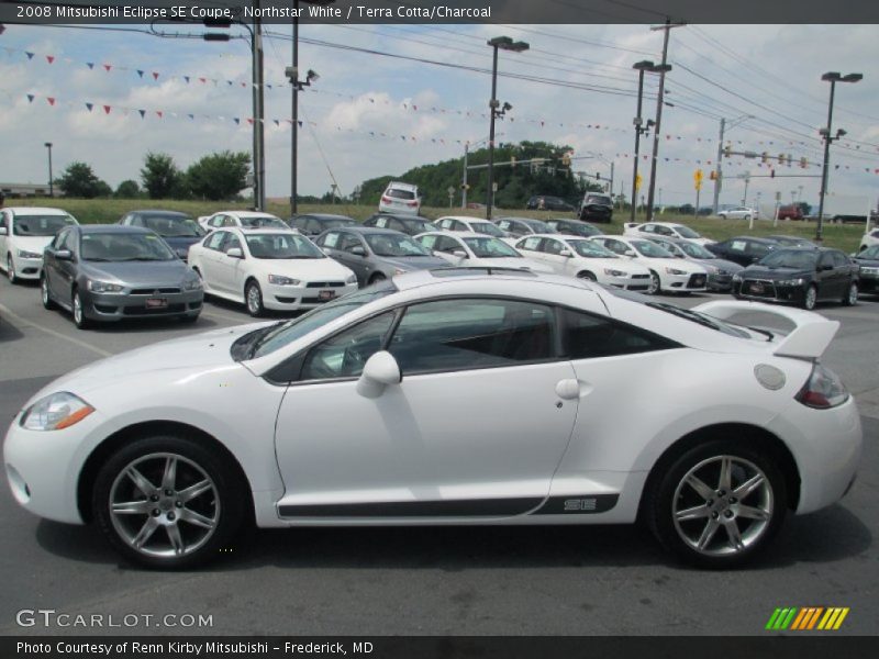 Northstar White / Terra Cotta/Charcoal 2008 Mitsubishi Eclipse SE Coupe