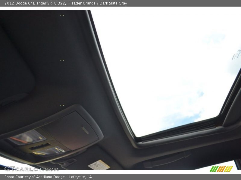 Header Orange / Dark Slate Gray 2012 Dodge Challenger SRT8 392