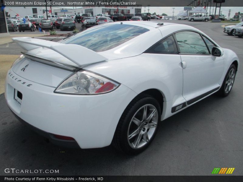 Northstar White / Terra Cotta/Charcoal 2008 Mitsubishi Eclipse SE Coupe