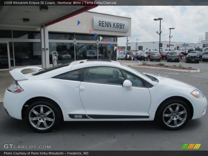 Northstar White / Terra Cotta/Charcoal 2008 Mitsubishi Eclipse SE Coupe