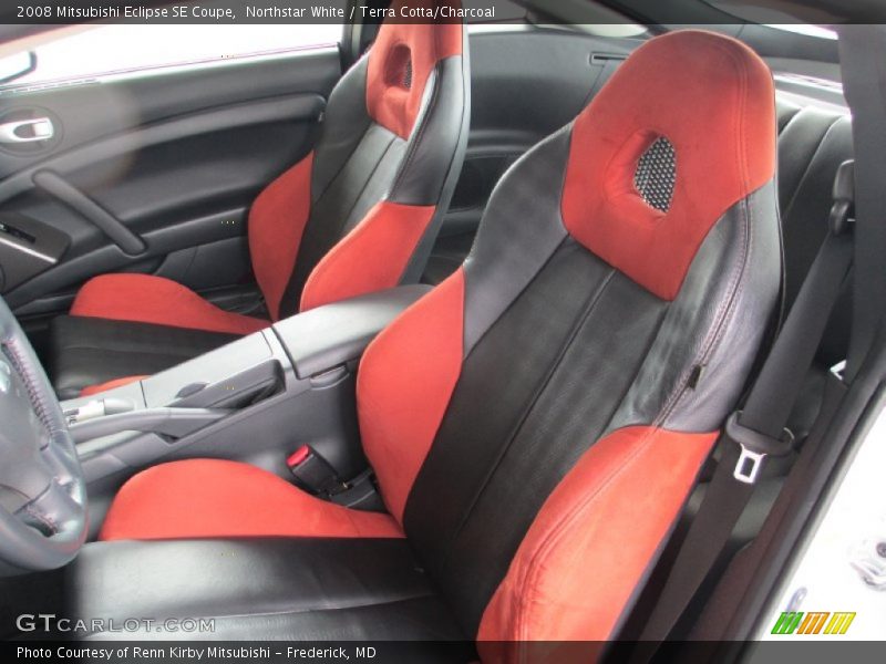 Northstar White / Terra Cotta/Charcoal 2008 Mitsubishi Eclipse SE Coupe
