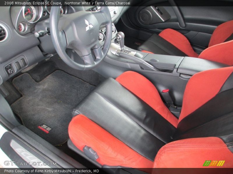 Northstar White / Terra Cotta/Charcoal 2008 Mitsubishi Eclipse SE Coupe