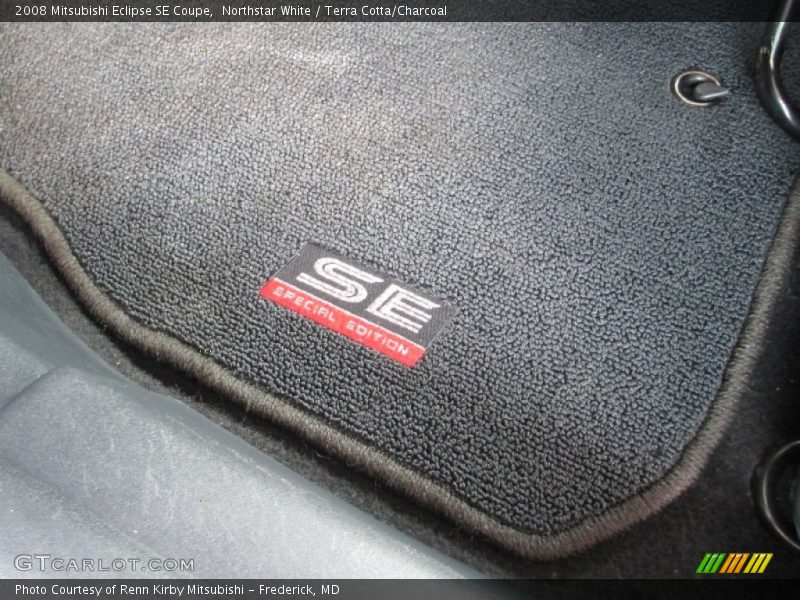 Northstar White / Terra Cotta/Charcoal 2008 Mitsubishi Eclipse SE Coupe