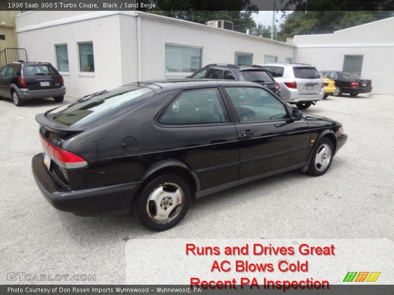 Black / Sand Beige 1998 Saab 900 S Turbo Coupe