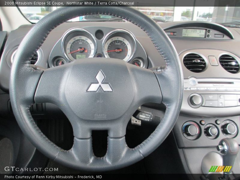 Northstar White / Terra Cotta/Charcoal 2008 Mitsubishi Eclipse SE Coupe