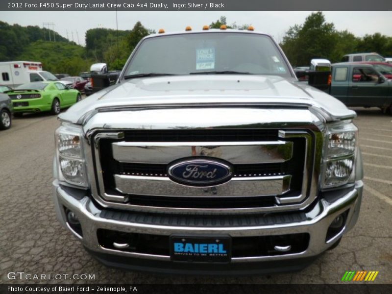 Ingot Silver / Black 2012 Ford F450 Super Duty Lariat Crew Cab 4x4 Dually