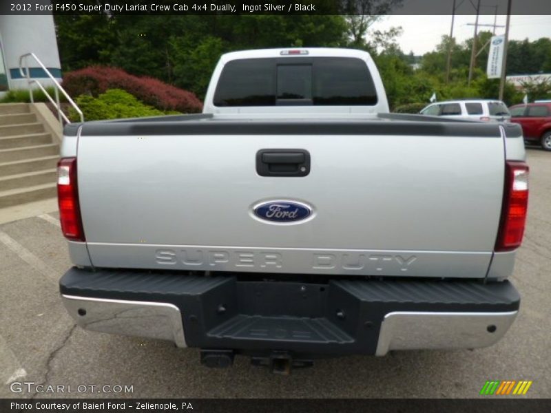 Ingot Silver / Black 2012 Ford F450 Super Duty Lariat Crew Cab 4x4 Dually