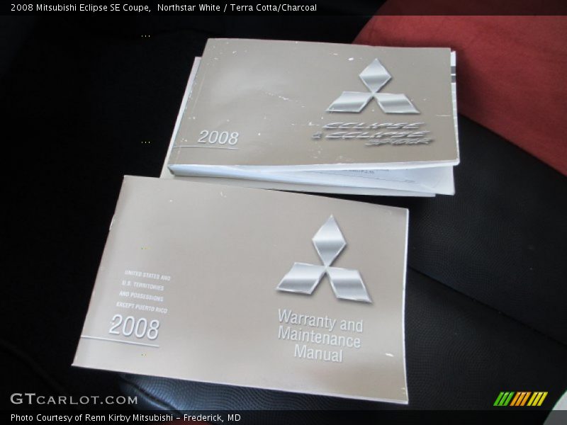 Northstar White / Terra Cotta/Charcoal 2008 Mitsubishi Eclipse SE Coupe