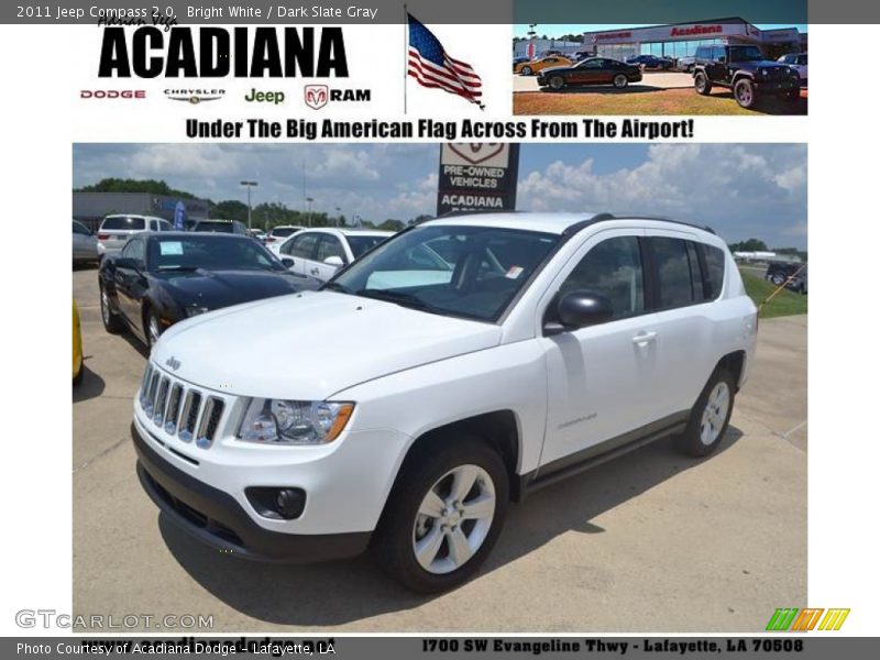 Bright White / Dark Slate Gray 2011 Jeep Compass 2.0