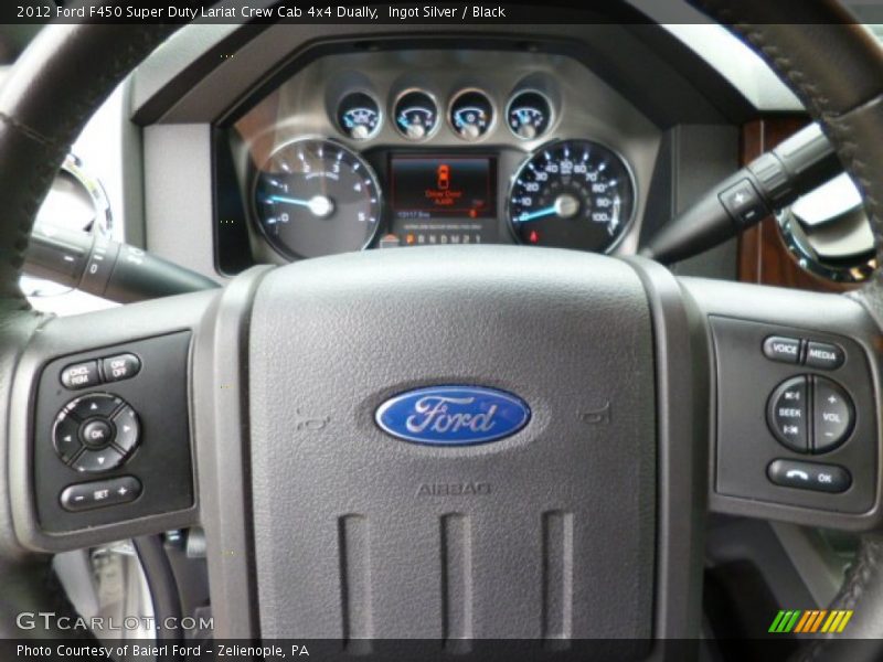 Ingot Silver / Black 2012 Ford F450 Super Duty Lariat Crew Cab 4x4 Dually