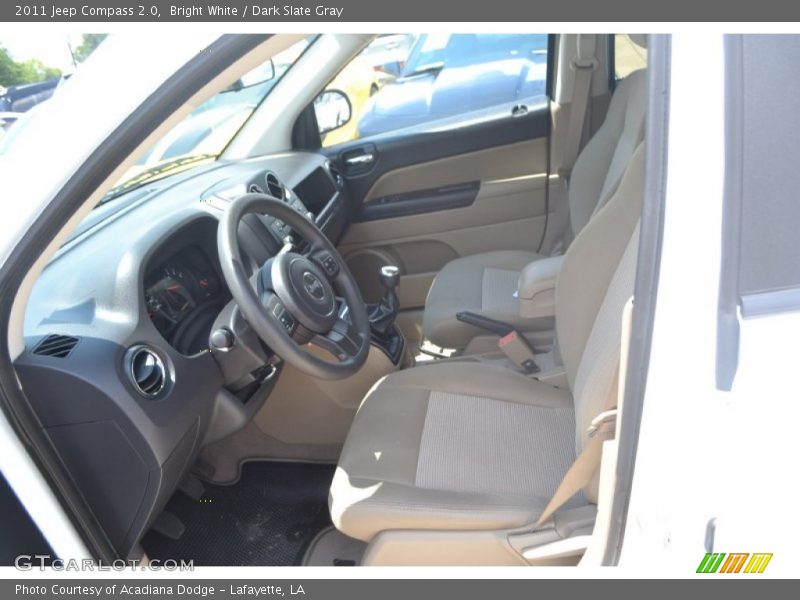 Bright White / Dark Slate Gray 2011 Jeep Compass 2.0
