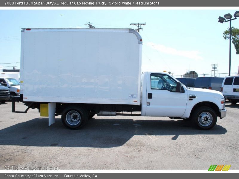 Oxford White / Medium Stone 2008 Ford F350 Super Duty XL Regular Cab Moving Truck