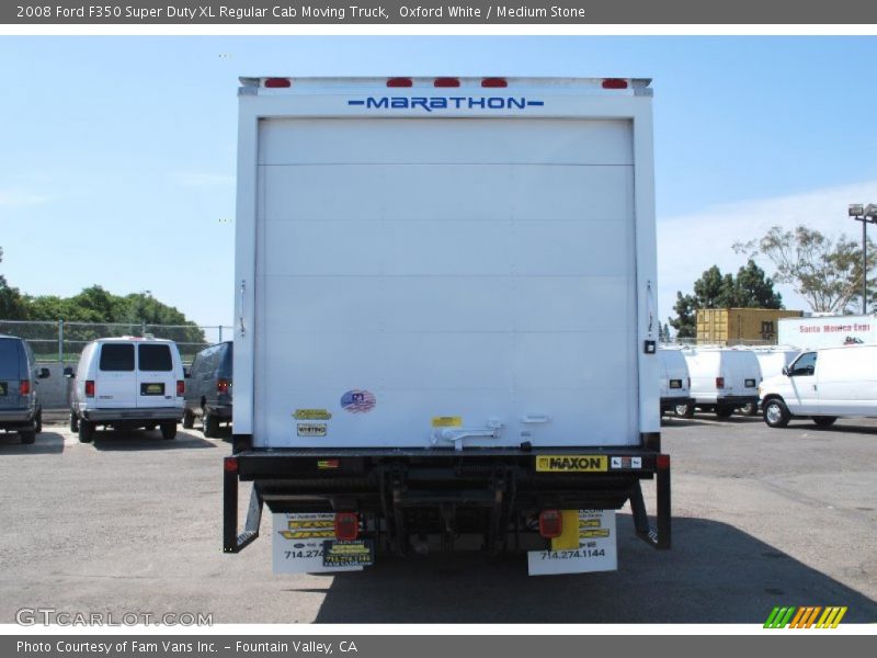 Oxford White / Medium Stone 2008 Ford F350 Super Duty XL Regular Cab Moving Truck