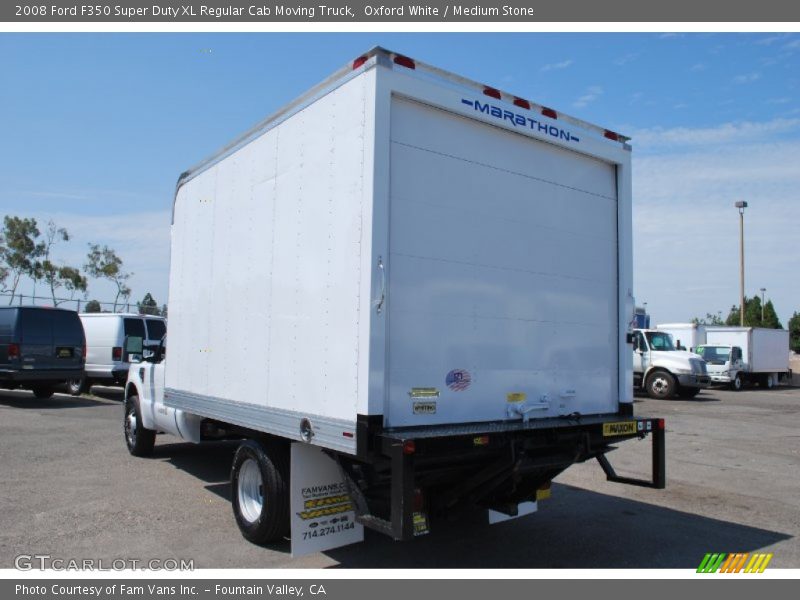 Oxford White / Medium Stone 2008 Ford F350 Super Duty XL Regular Cab Moving Truck