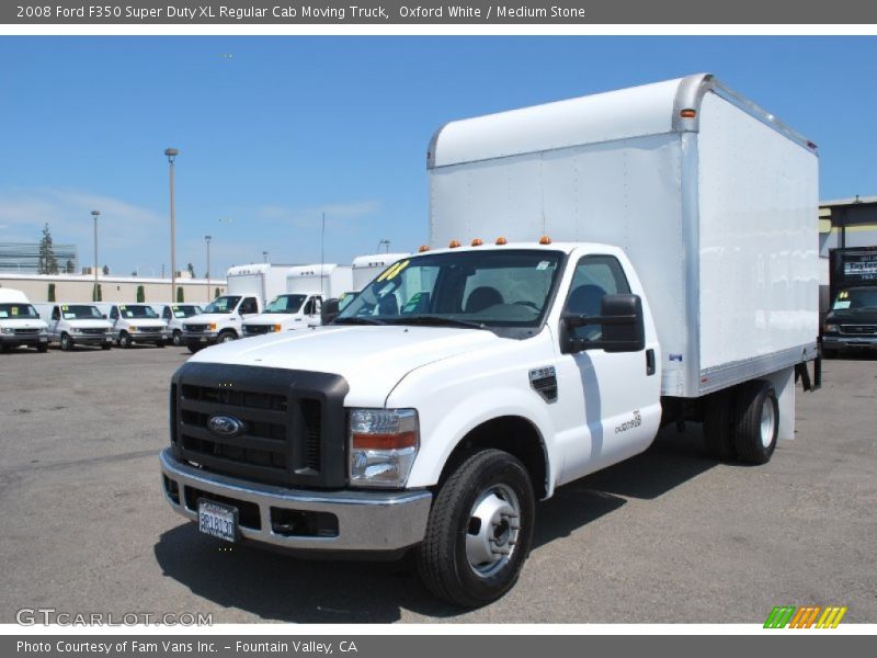 Oxford White / Medium Stone 2008 Ford F350 Super Duty XL Regular Cab Moving Truck