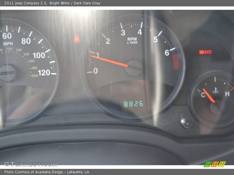 Bright White / Dark Slate Gray 2011 Jeep Compass 2.0