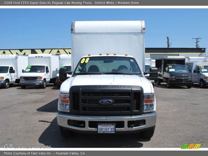Oxford White / Medium Stone 2008 Ford F350 Super Duty XL Regular Cab Moving Truck