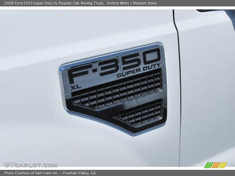 Oxford White / Medium Stone 2008 Ford F350 Super Duty XL Regular Cab Moving Truck