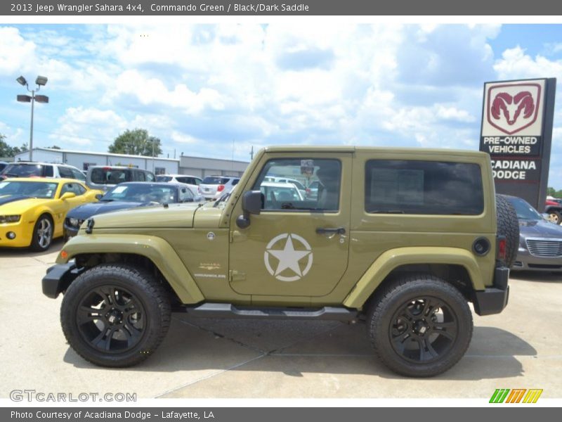 Commando Green / Black/Dark Saddle 2013 Jeep Wrangler Sahara 4x4