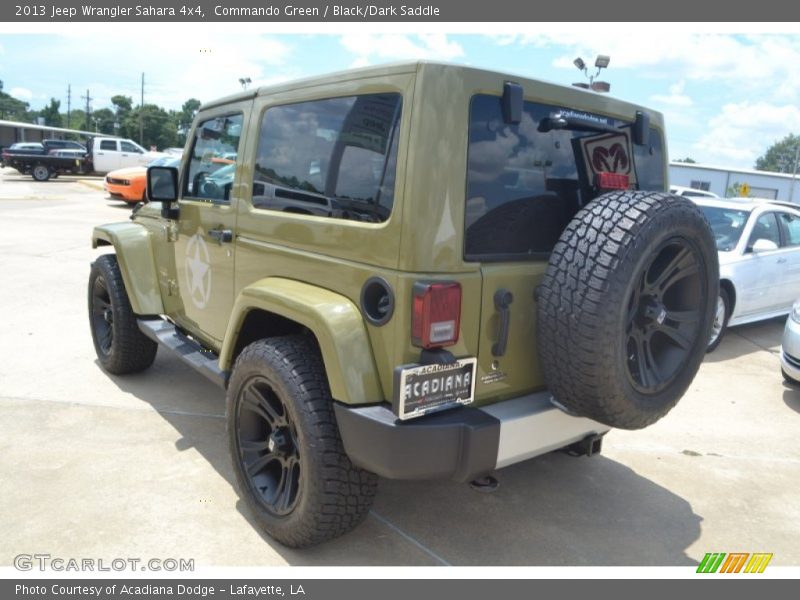 Commando Green / Black/Dark Saddle 2013 Jeep Wrangler Sahara 4x4