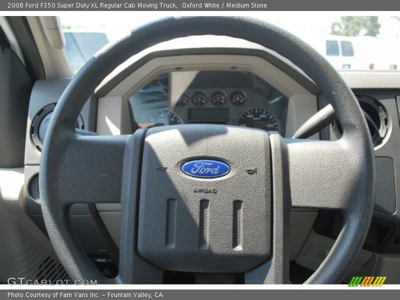 Oxford White / Medium Stone 2008 Ford F350 Super Duty XL Regular Cab Moving Truck